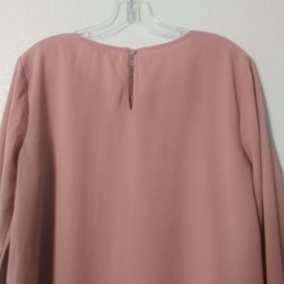 Lily White Women's size M pink long sleeve top - Picture 5 of 14